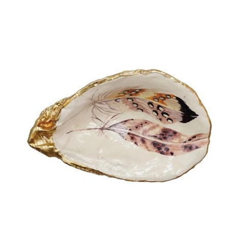 feather decorative shell mini dish
