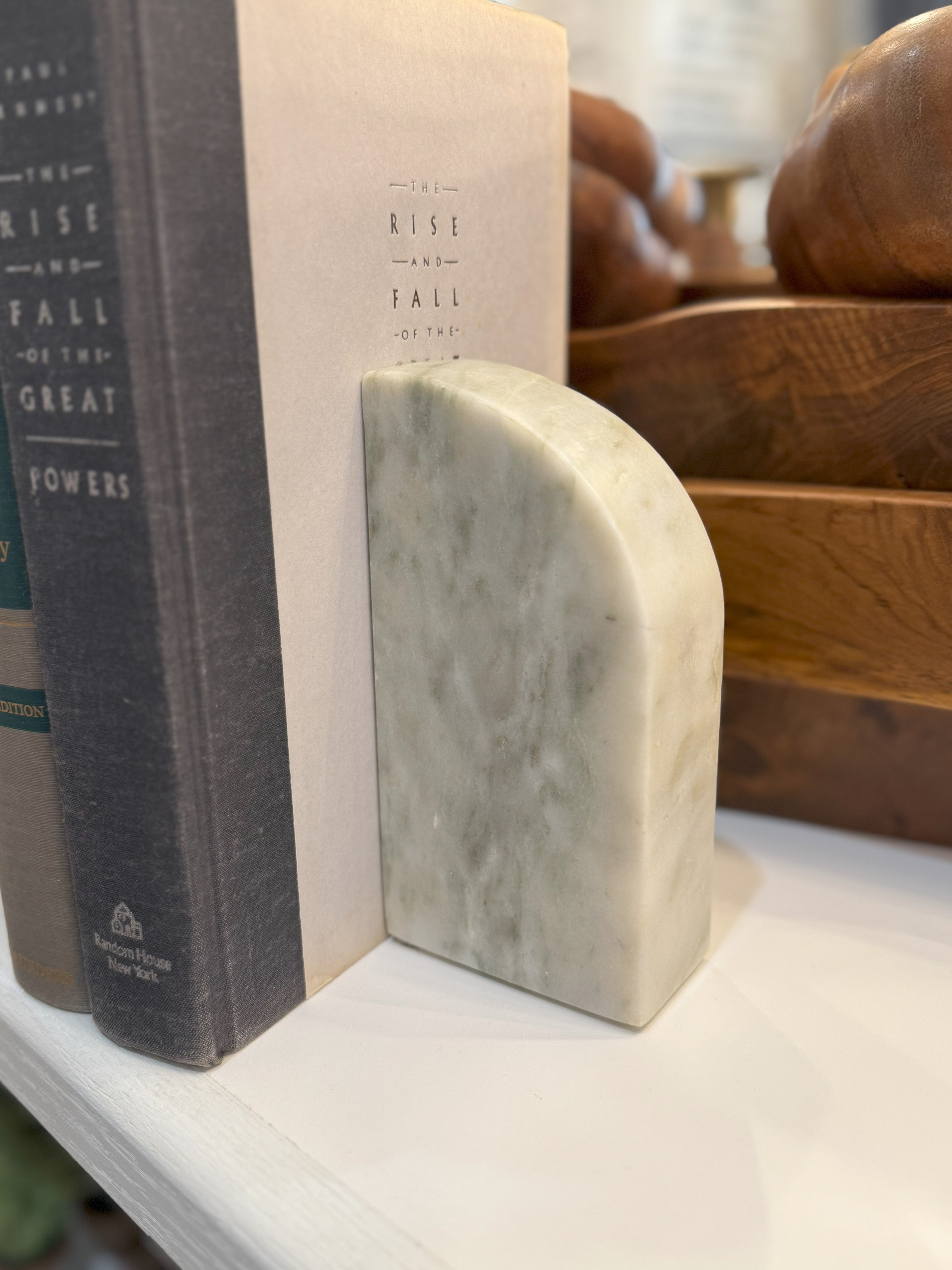 Green Marble Bookends