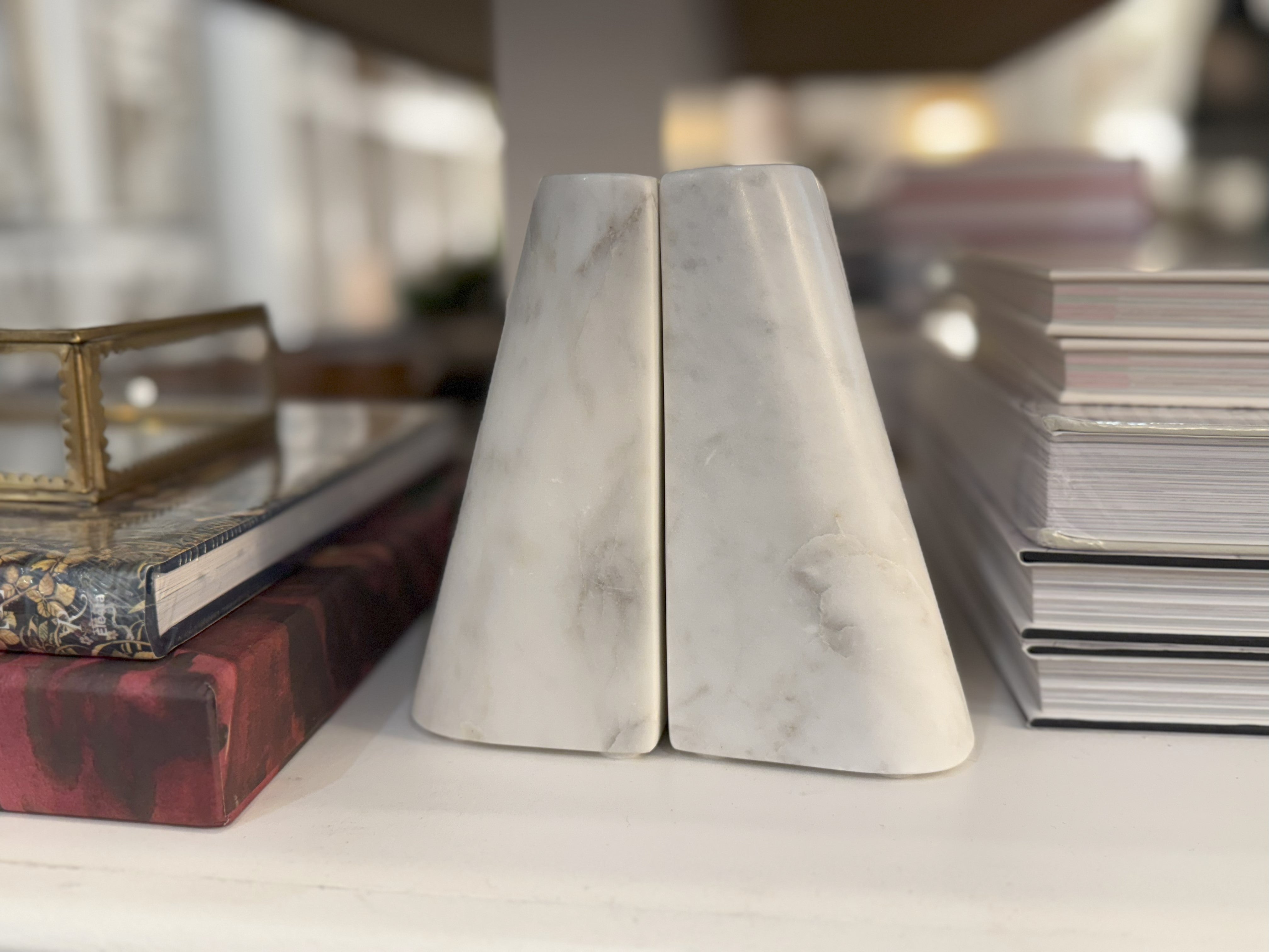 Marble Bookends