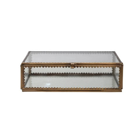 Scalloped Edge Brass Box