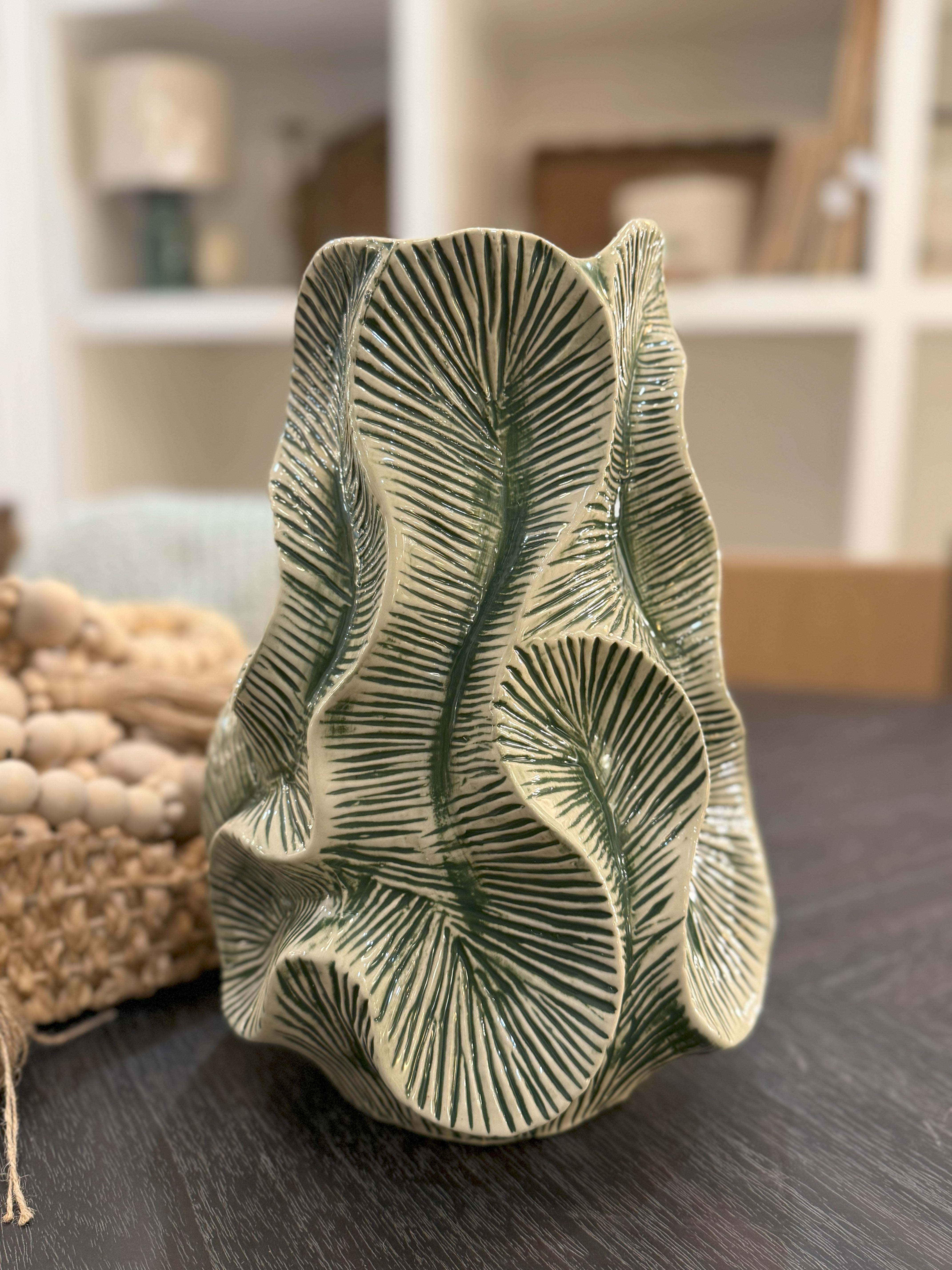 Textured Stoneware Vase