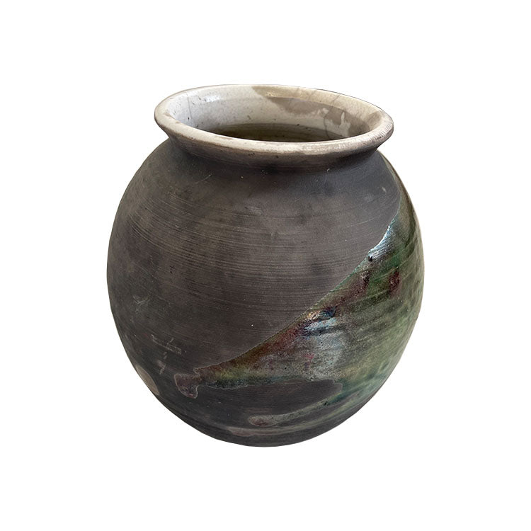 Vintage Pottery Vase Iridescent