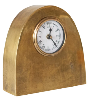 Arched Metal Mantel Clock