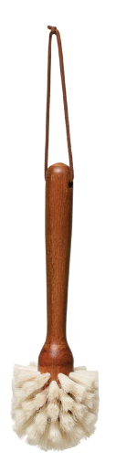 Beech Wood Dish Brush with Leather Tie Daily Routines