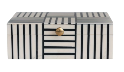 Black and White Striped box