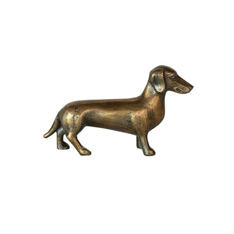 cast aluminum dachshund