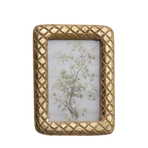 Diamond Carved Mango Wood gold Frame