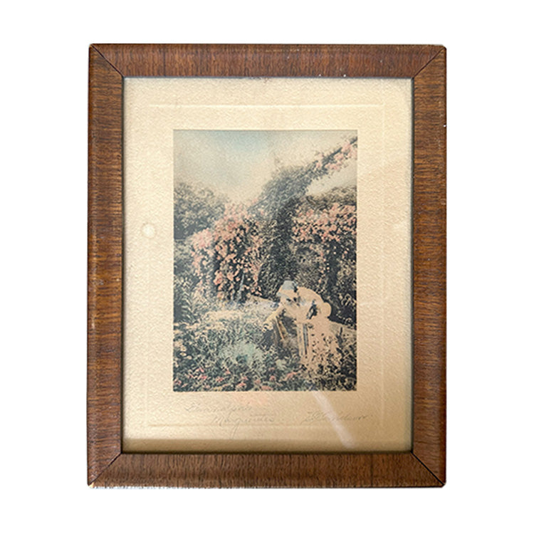 Vintage Wood Framed Garden Mini Print