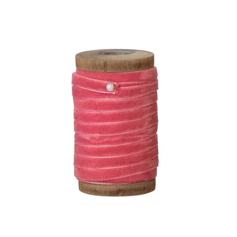 Pink 10 Yard Velvet Ribbon