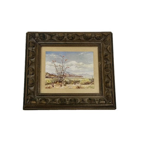 Vintage Framed painting of a desert
