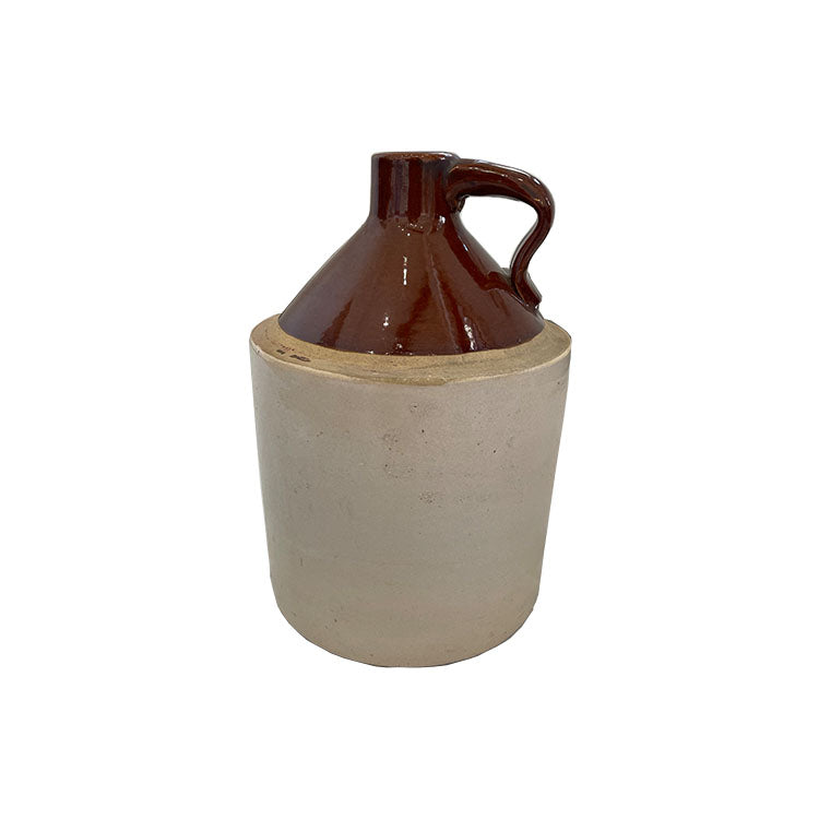 Vintage Whiskey Jug Brown & White