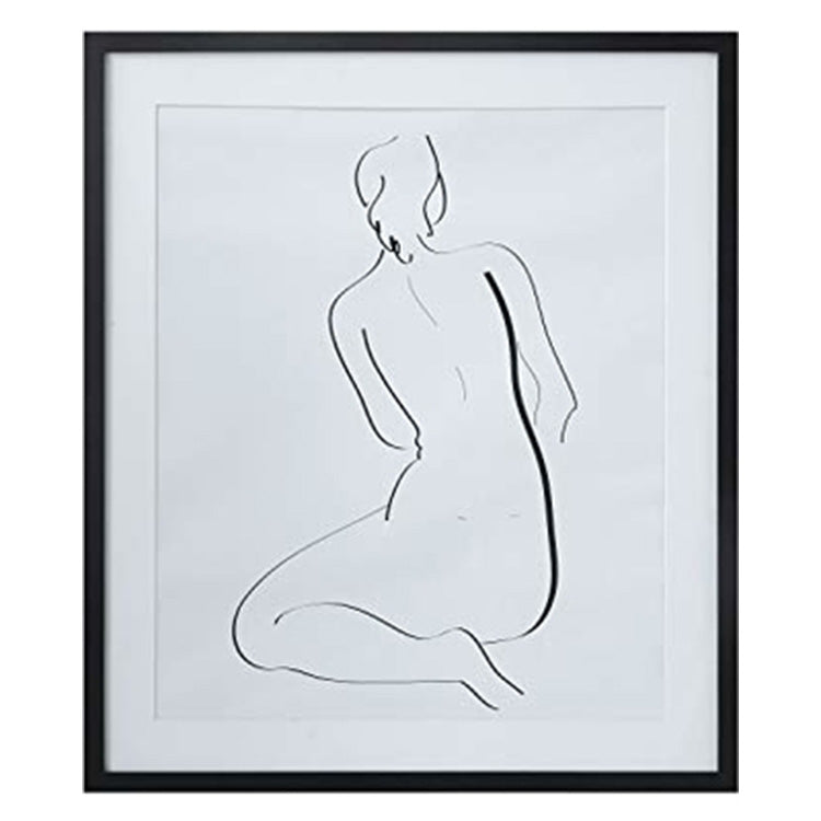 Framed Black & White Nude Sketch